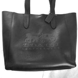 Leather Coach Tote Bag